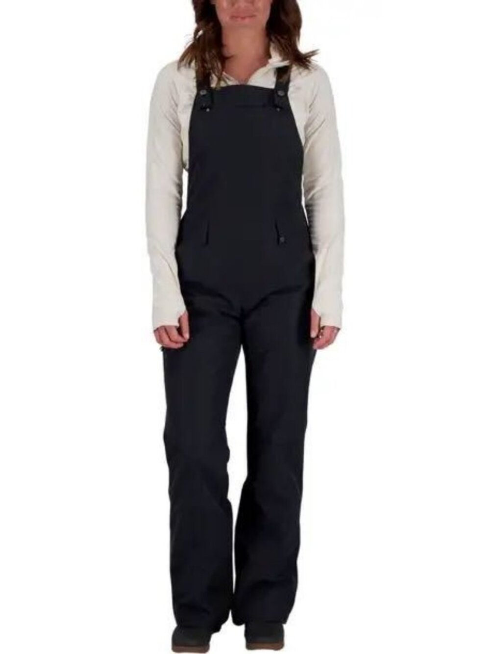 NWT Obermeyer Women's Insulated Ski Snow Bib Overalls Black Size 8